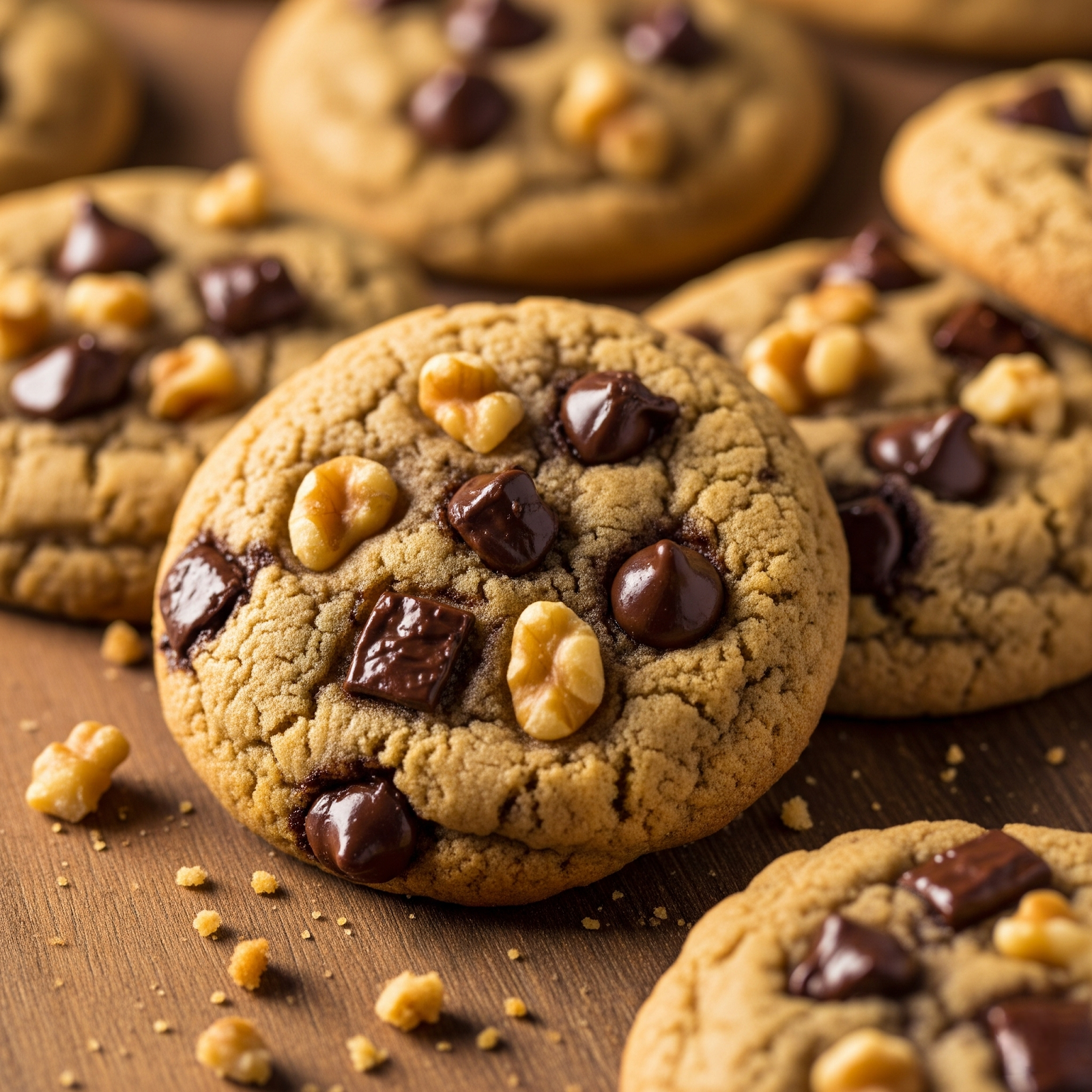 Eggless Choco (Cocoa) Walnut Cookies 